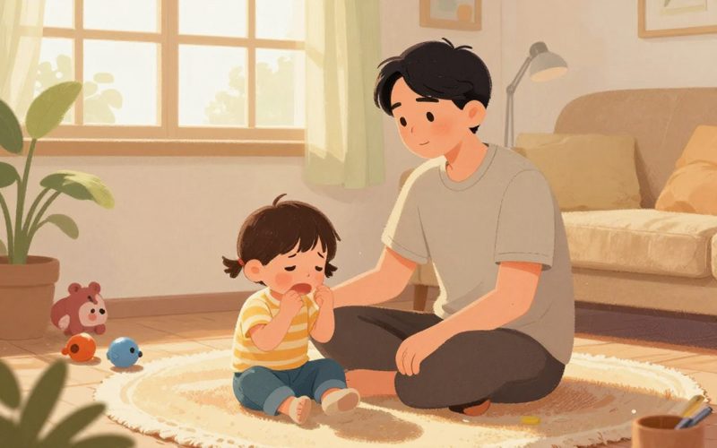 幼兒情緒風暴與家長共情陪伴的溫暖場景